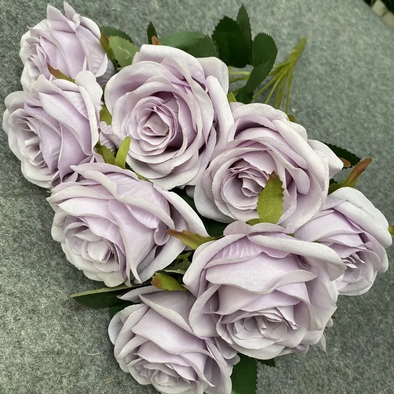 Diamond Roses European Artificial Flowers Home Wedding Rose Wedding Hotel Road Leading Bunch Artificial Flowers