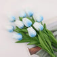 Tulips Artificial Flowers Real Touch Flowers Tulip Bouquet Decor Fake Tulips Flower for Home Wedding Decorations