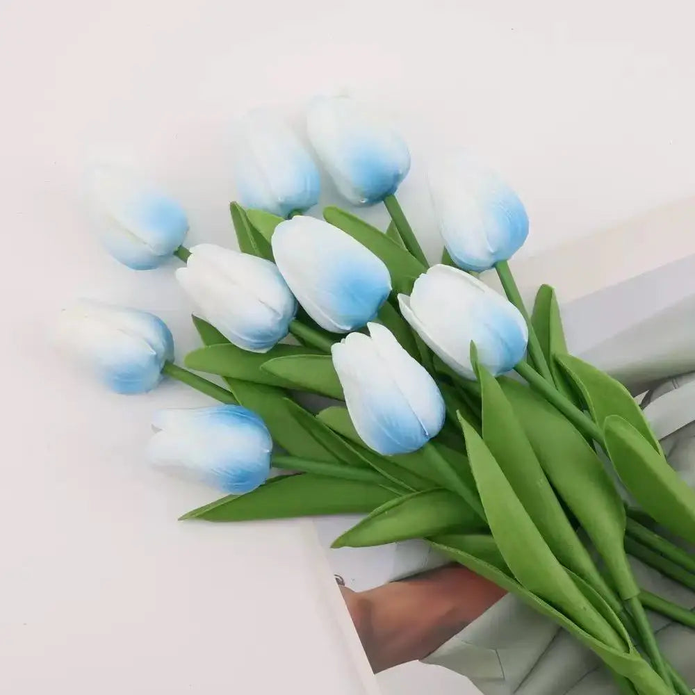 Tulips Artificial Flowers Real Touch Flowers Tulip Bouquet Decor Fake Tulips Flower for Home Wedding Decorations