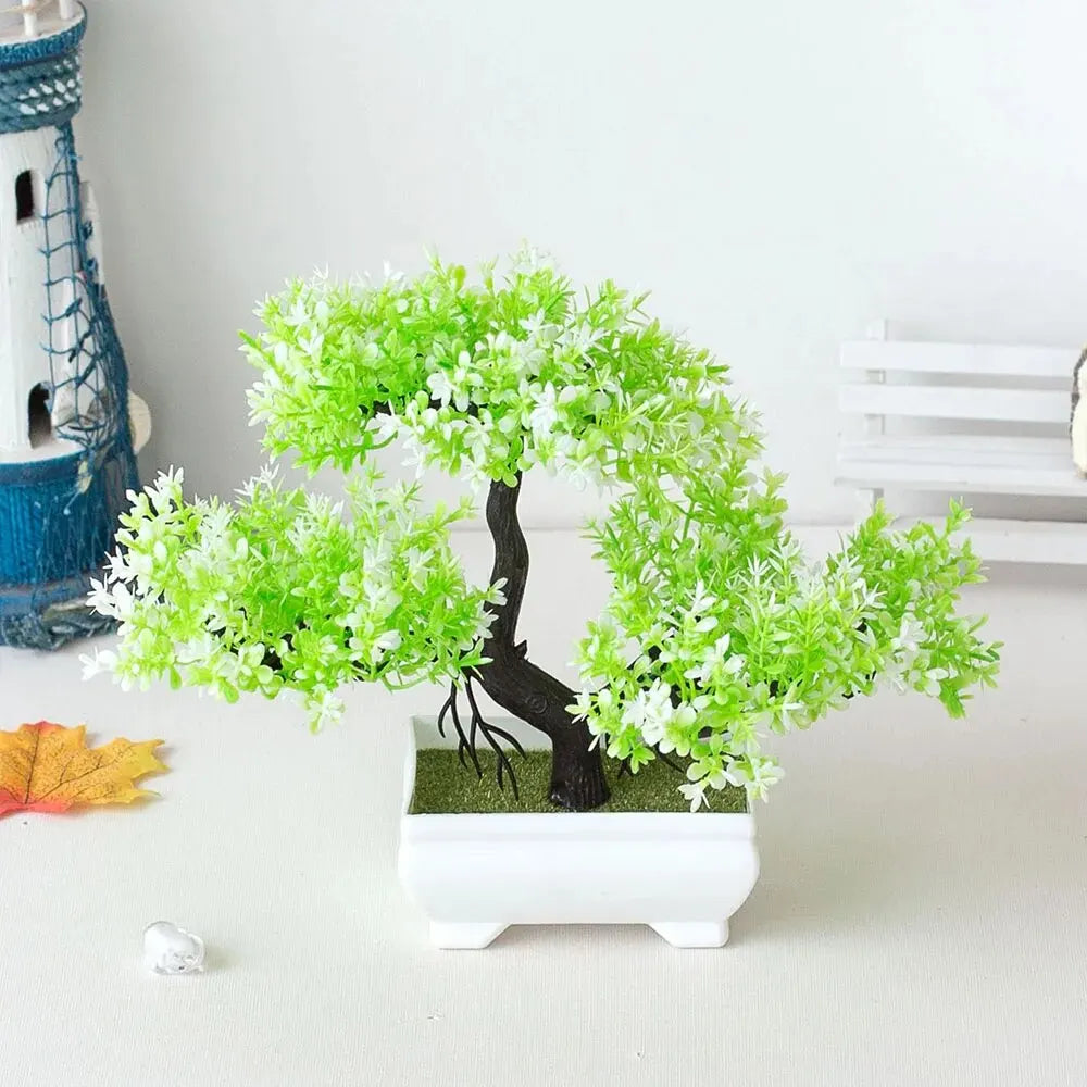 Artificial Plants Bonsai Small Tree Pot Fake Plant Flowers Potted Ornaments For Home Wedding Festival Decoration