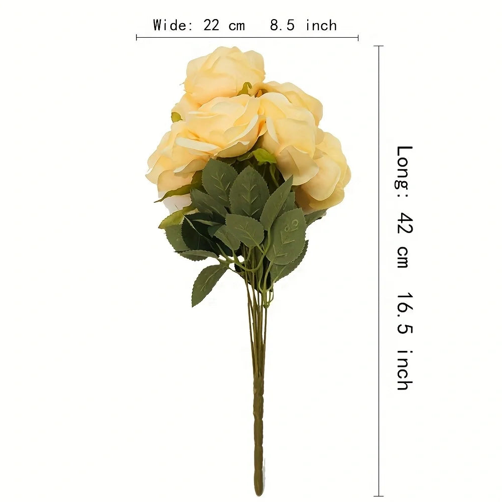 Diamond Roses European Artificial Flowers Home Wedding Rose Wedding Hotel Road Leading Bunch Artificial Flowers