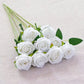 Roses Artificial Flowers Rose Flower Branch Artificial Red Roses Realistic Fake Rose for Wedding Home Decor