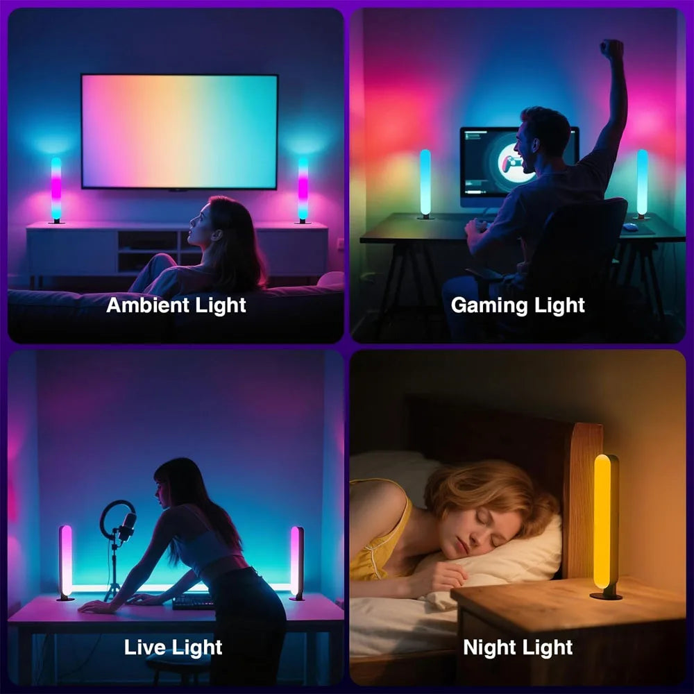 USB LED Light Bar RGB Color Changing TV Backlight Remote Symphony Atmosphere Light Strips Music Rhythm Ambient Pickup Lamp Decor