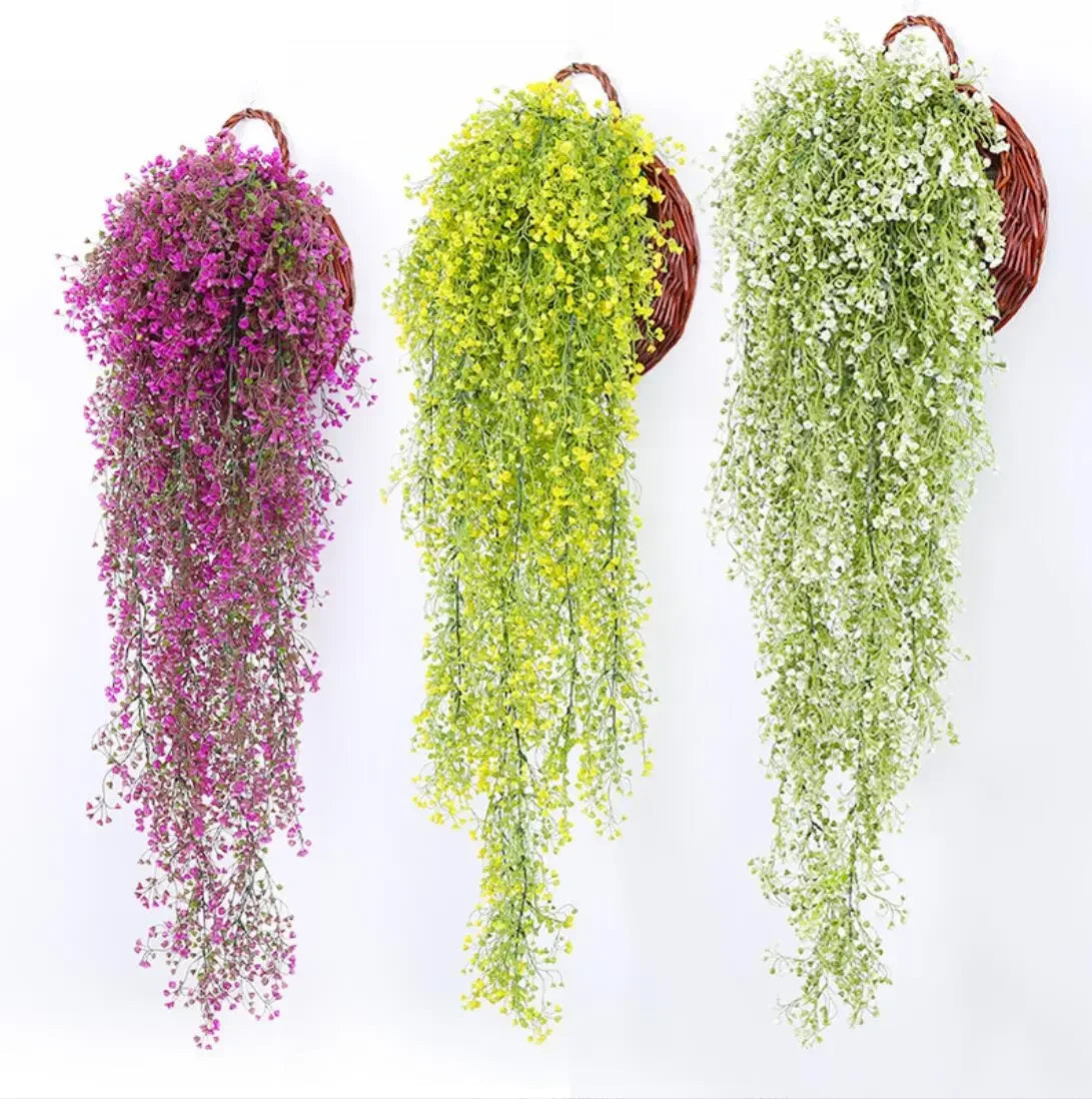 Artificial Admiralty Willow Wall Hanging Flower Vine Faux Wreath Fake Garland Leaf Home Garden Balcony Decor