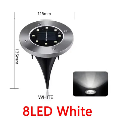 Solar Lights Outdoor 8/20LEDs Disk Underground Lamp Spotlight Buried Solar Light for Home Garden Lawn Yard Decoration
