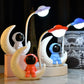 Creative Moon Astronaut Nightlight, LED Small Desk Lamp for Bedroom Decoration, Christmas Gift