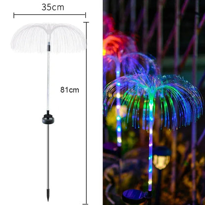 Outdoor Waterproof Yard Christmas Pathway Lawn Wedding Party Decoration Solar Power Flowers Lamp Solar Jellyfish Garden Lights