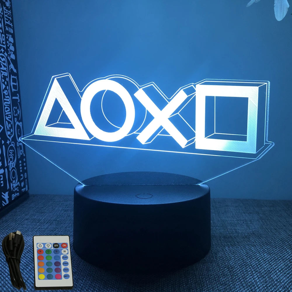 NEON GAMER 3D Lamp LED Night Light Gaming Setup RGB Children's Lamps Gamer Room Decoration Bedroom Table Lamp Personalized Gifts