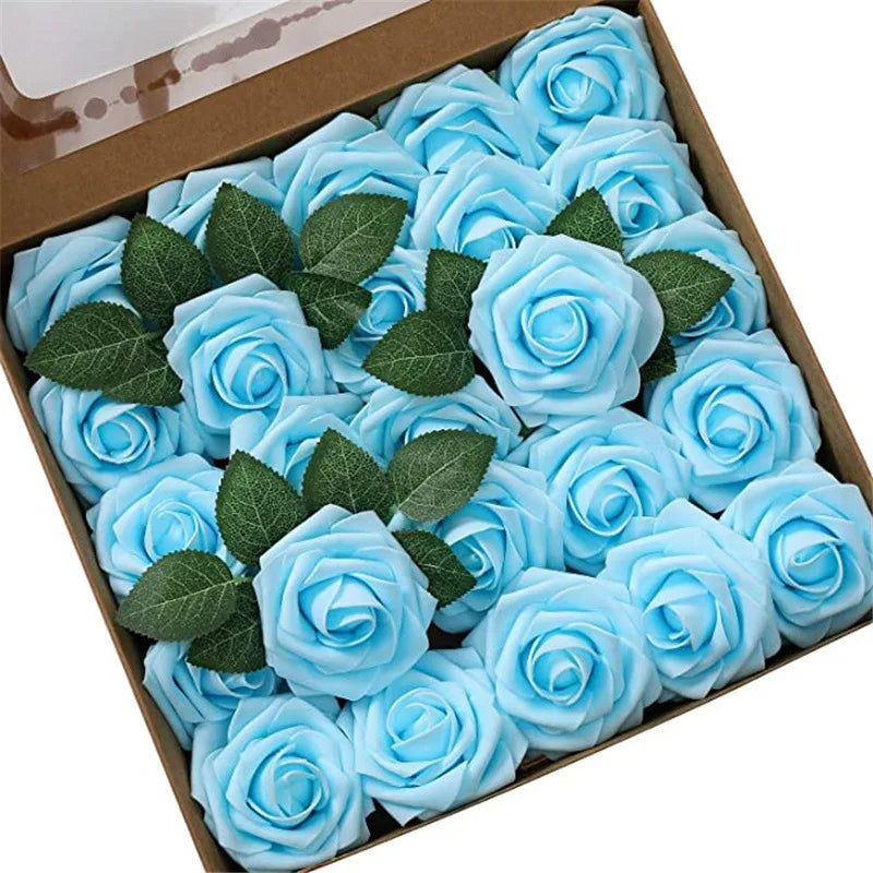 Rose Artificial Flowers Foam Fake Roses Wedding Bouquets Centerpieces Mothers Day Valentines Gifts Party Decoration