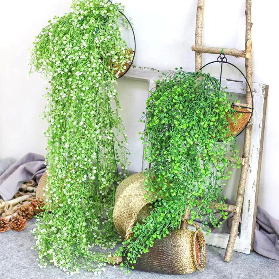 Artificial Admiralty Willow Wall Hanging Flower Vine Faux Wreath Fake Garland Leaf Home Garden Balcony Decor