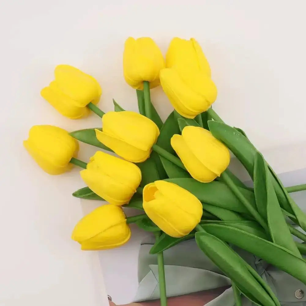 Tulips Artificial Flowers Real Touch Flowers Tulip Bouquet Decor Fake Tulips Flower for Home Wedding Decorations